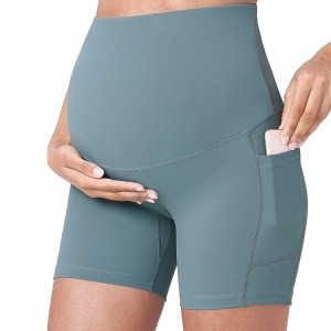 Vruće prodavane rastezljive najlonske kratke hlače s džepom visokog struka za fitness za trudnice