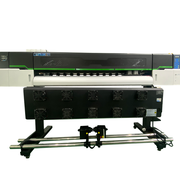 Mesin printer Eco solvent 1.8m tugas berat kanthi kepala i3200 4pcs