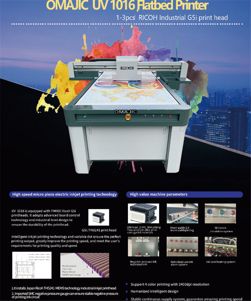 UV1016 3pcs G5i UV принтер брошюрасы