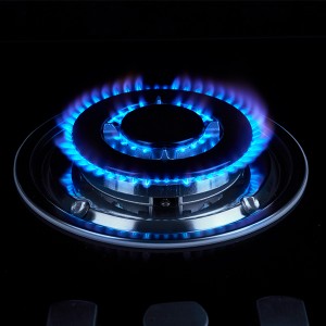 5 Sabaf burner gas hob ທົນທານຕໍ່ອຸນຫະພູມສູງທົນທານຕໍ່ດ້ວຍ knob ໂລຫະ