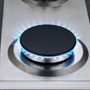Eletrodomésticos modernos de aço inoxidável para cozinha GLP 4 queimadores Sabaf embutidos no fogão a gás