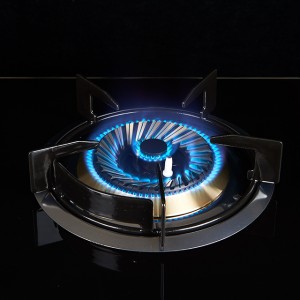 Cociña de gas de alta calidade, tapa de aceiro dourado de 2 queimadores con temporizador seguro para fábricas de electrodomésticos de uso doméstico