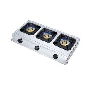 Produsen profesional Kompor Gas dengan 3 Honeycomb Golden ABS Knob Piezo Portable Burner Gas cooker