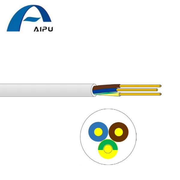 Aipu 218Y/B నుండి BS6500 లైట్ కోబుల్ హౌస్‌హోల్డ్ కేబుల్ H03VVH2-F 2×0.5/H03VVH2-F 2×0.75 3 కోర్ ఉపకరణాల కేబుల్