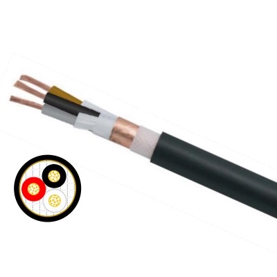 Cable Cvvs 600V Cables de cobre recocido trenzado Conductor Cable de control aislado y revestido de PVC con blindaje Cable eléctrico