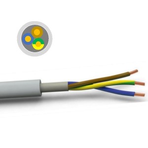 Nym-J Nym-O (N) Ym-J Nuda Kupra Konduktanto al IEC 60228 Klaso 1&2 Plurkerna PVC Tegita Kablo Elektra Drato por Industriaj kaj Hejmaj Instalaĵoj
