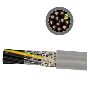 YSLCY Screened Flexible Connecting Cable pou Instrumentation ak Ekipman Kontwòl Stranded Multicore Copper Fil