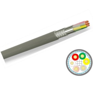 LiY(st)CY 0.50mm2 عایق PVC ضد شعله چند هادی و غلاف کنترل و کابل سیگنال سیم مسی