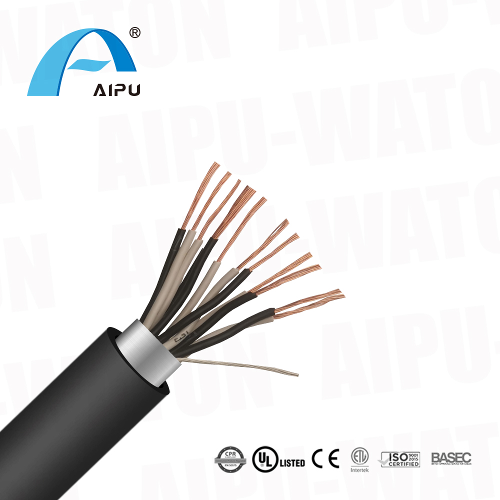 Cable d'instrumentació blindat col·lectivament amb blindatge de filferro d'acer per a aplicació interior i exterior