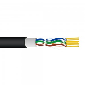 Cable LAN para exteriores Cat5e U/UTP Cable sólido Cable de red de vaina de PE Cable de instrumentación blindado blindado resistente al fuego