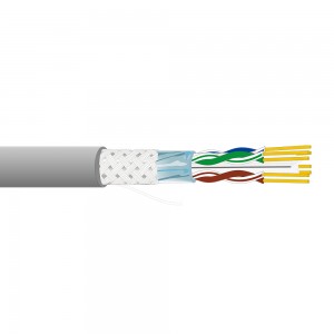 Cat6A Kabel Lan S/FTP 4 Pasang Kawat Tembaga Kabel Ethernet Kabel UTP Solid Kabel 305M Digunakan Di EMI