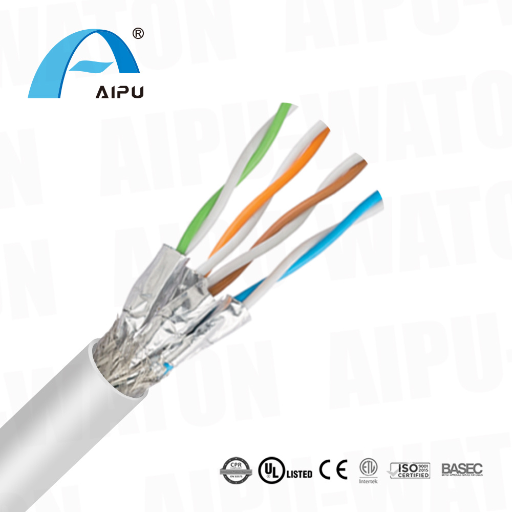 Cat7 Lan-kabel S/FTP-netwerkkabel 4 paar Ethernet-kabel Stevige kabel 305 m voor verbinding bij gegevensoverdracht