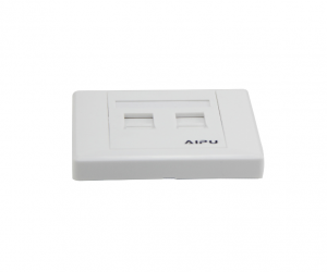 Us Type Dual Outlet 120*80mm Faceplate/Wall Plate Keystone Type Connect Cat.3/Cat5e/CAT6/Cat.6A ສາຍ