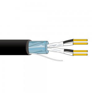 висококачествена медна лента, екранирана усукана двойка, инструментален кабел, индивидуално екранирана PVC изолирана обвивка