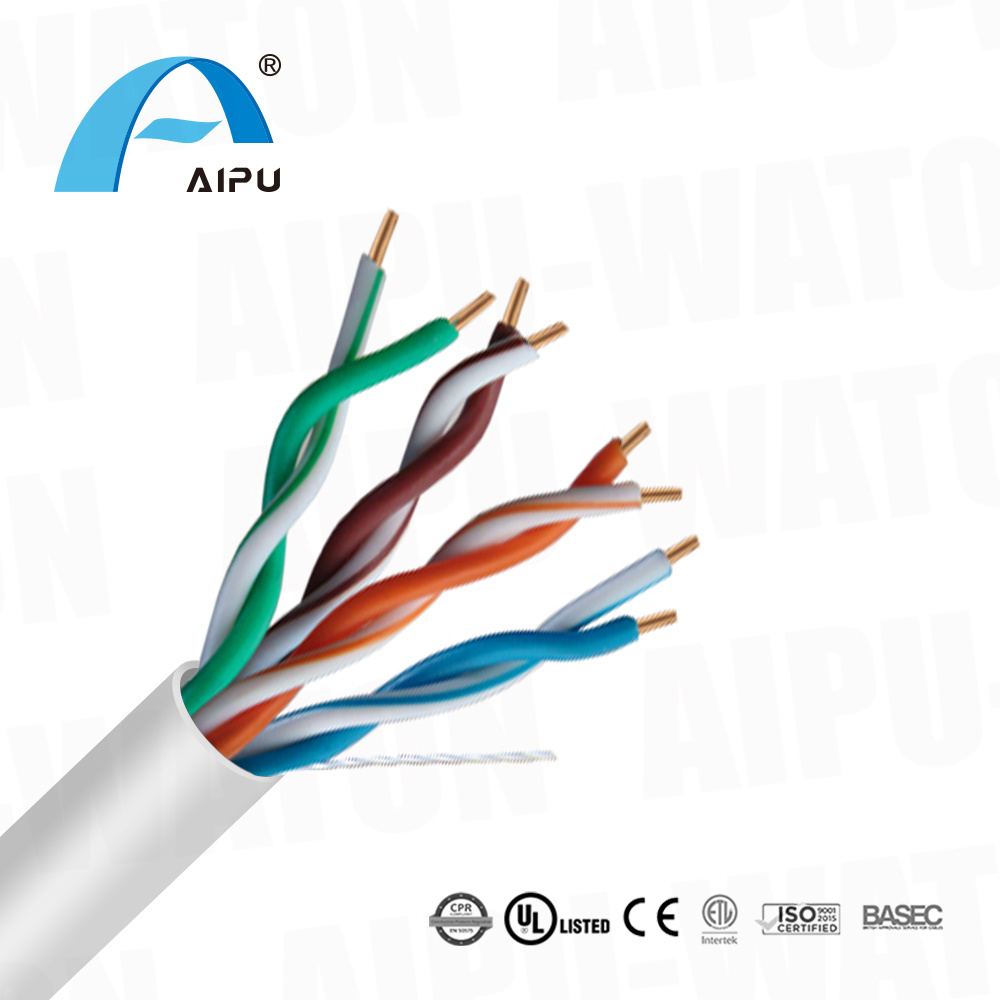 Огнестойкий бронированный общий экранированный инструментальный кабель Cat5e Lan Cable U/UTP 4 пары Ethernet-кабелей Одножильный кабель 305 м