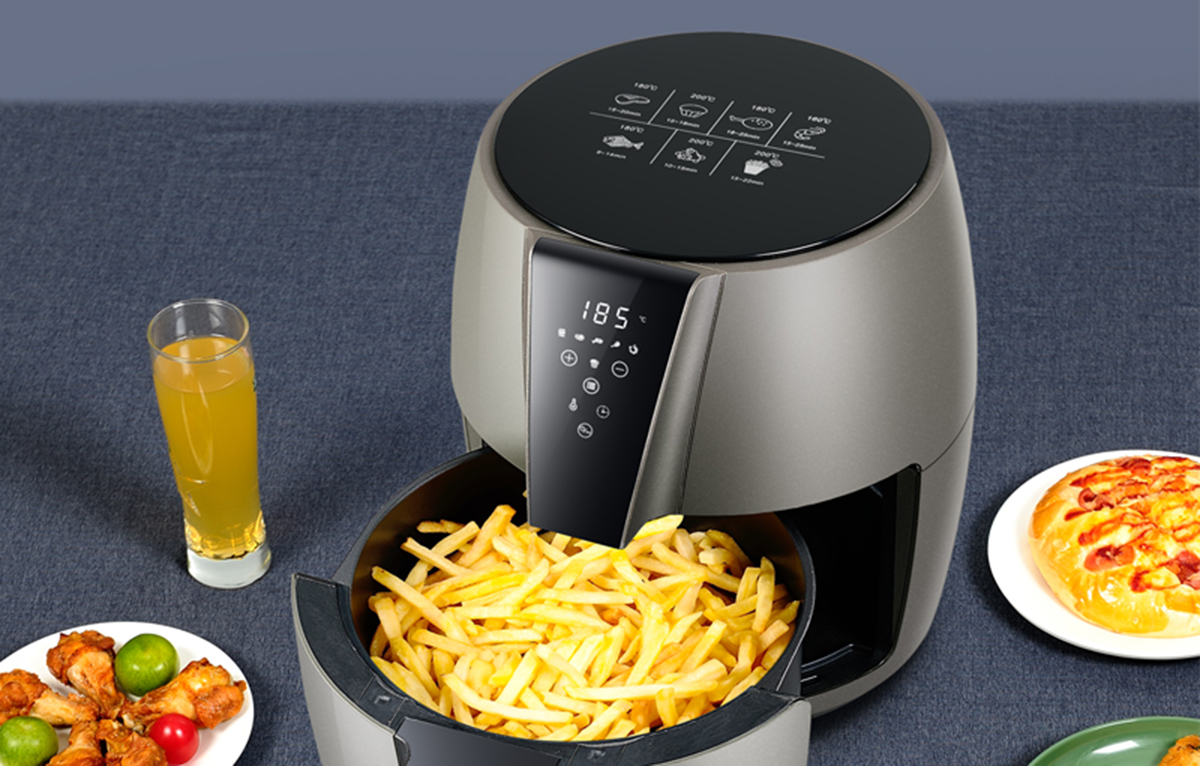 Portable Professional Deep Pressure 4.5 L Air Powered Fryer Restaurant Round Double Sided Electric Air Oven Fryer