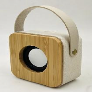 Sonido ecológico: altavoz de corcho con altavoz Bluetooth de paja de trigo