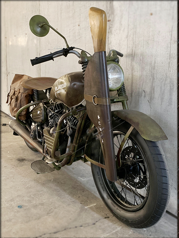 Besi logam retro gaya industri punk gaya model motosikal Harley Imej Pilihan