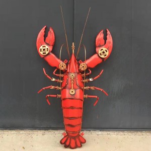 Model lobster gergasi gaya steam punk 3D logam