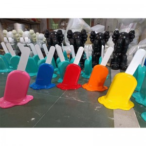 Galeri Seni Adat Ukuran Dicét Lebur Popsicle Lollipop Patung