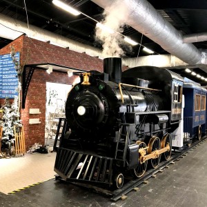 Modelo de trem a vapor estilo europeu personalizado para decoração