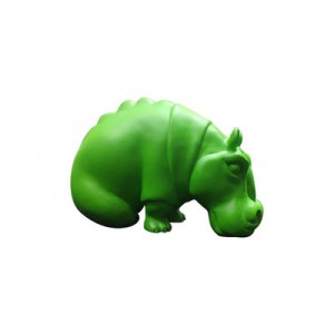 រូបចម្លាក់ Hippo ផ្ទាល់ខ្លួនជាមួយនឹងការគូរពណ៌ពេញនិយម
