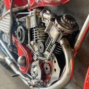 Retro industriālā stila punk stila motocikla metāla dzelzs rotājumi pie sienas