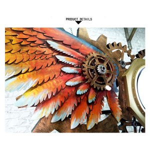 punk Antik Arany aranyozott Angel Wings barkácsolás otthoni dekoráció Nagy méretű falra akasztós szárnyak