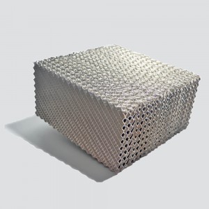 Imballaggio ondulato in rete metallica d'acciaio inossidabile Interni di torre di imballaggio strutturati in metallo