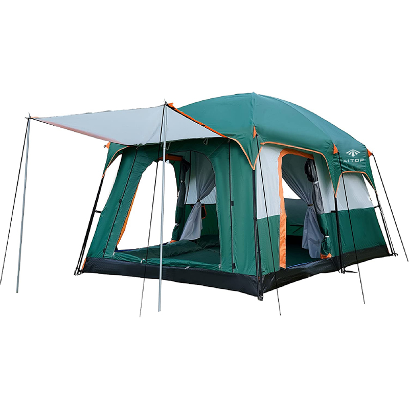 Сямейная палатка-каюта AITOP з вялікай прасторай для 12 чалавек. Выява