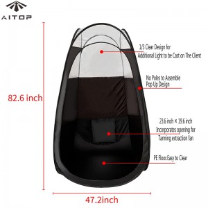 Будка для палаткі для прафесійнага загару Aitop з сумкай для пераноскі