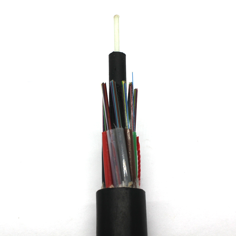 GYFTY 144 288 núcleo frp fuerza miembro cable de fiber trenzada G652D fiber óptica