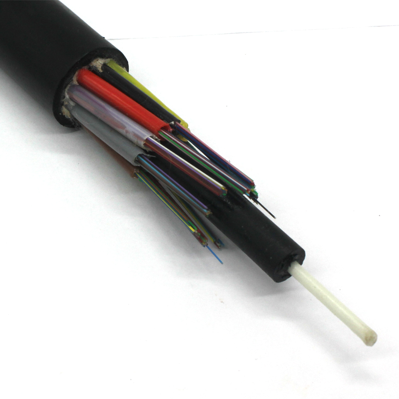 Cable de fibra óptica GYFTY no armado de miembro de fuerza no metálico de tubo holgado trenzado