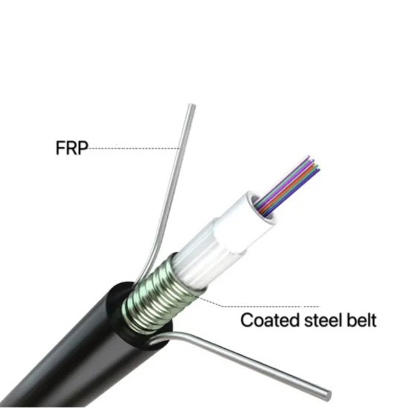 Cable de fribra óptica blindado de 12 núcleos GYXTW G652D برای ارتباط  فابریکانت ها و اثبات ها