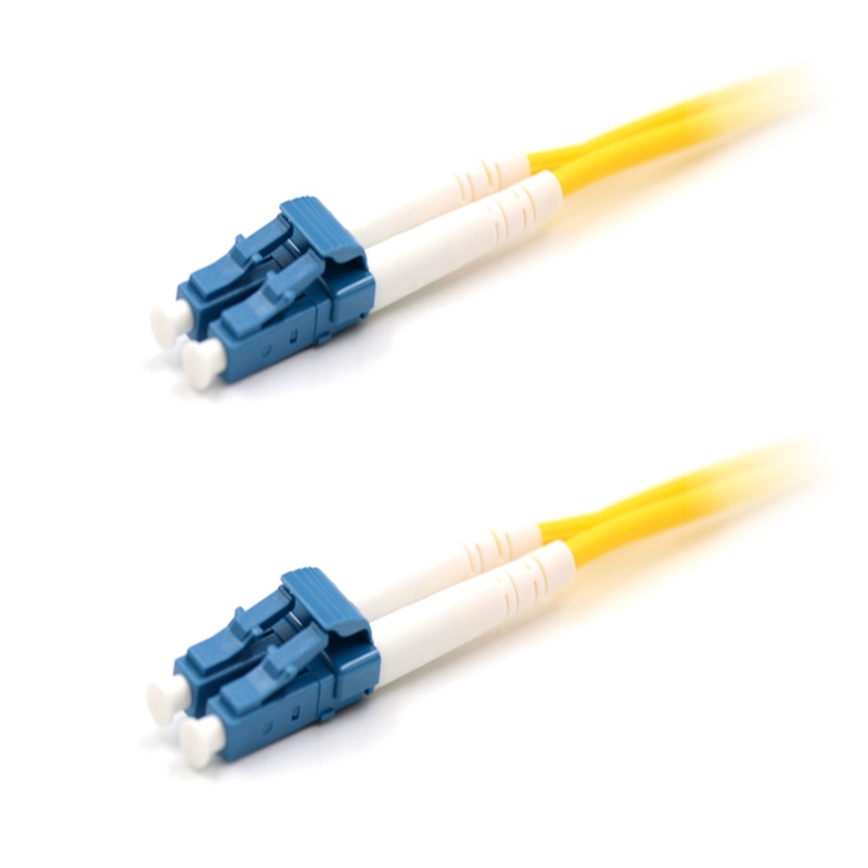 LC UPC del cordón de remiendo de la fibra óptica del conector dúplex amarillo del 1m a LC UPC