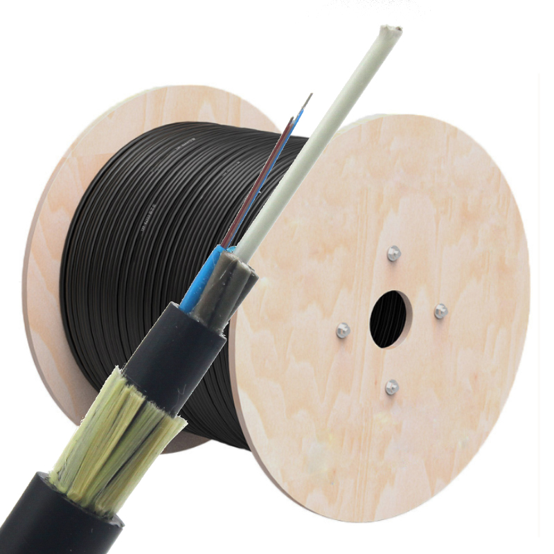 Kabel af fiberoptica monomodo udvendig G. 652 Yofc ADSS Kabel til fiberoptica med 24 nucleos