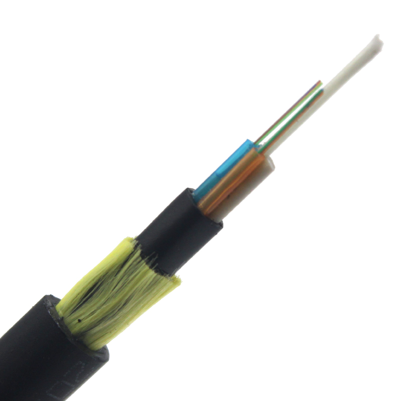 Cable de fibra optica ADSS al aire bure Cable de tubo suelto de filamento de 24 nucleos