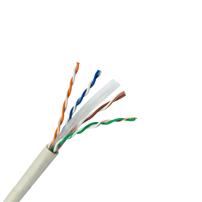 Kebo ya granel Ethernet Cat6, pai 1000 (305 m), orodha ya UL, alambre de cobre desnudo puro sólido de 23 AWG, 550 MHz, sin blindaje (UTP), PVC CMR