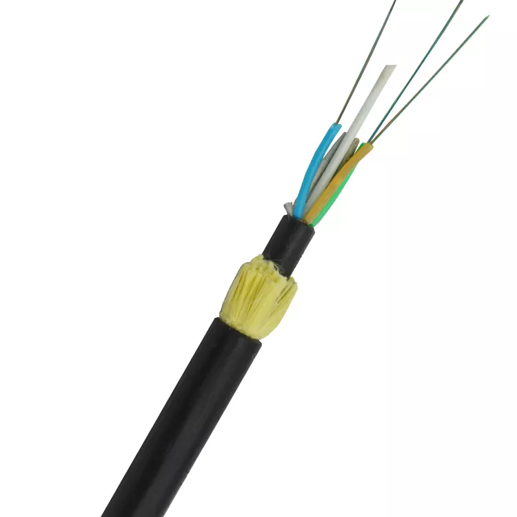 Cable ya fibra optica kwa exteriores de alta calidad, cable de fibra optica Adss, precio de 1Km