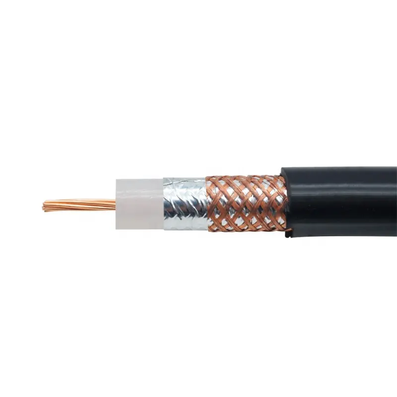 Kabel koaksial estándar Low Loss RG6 SYV 75 5 cobre aislado PE