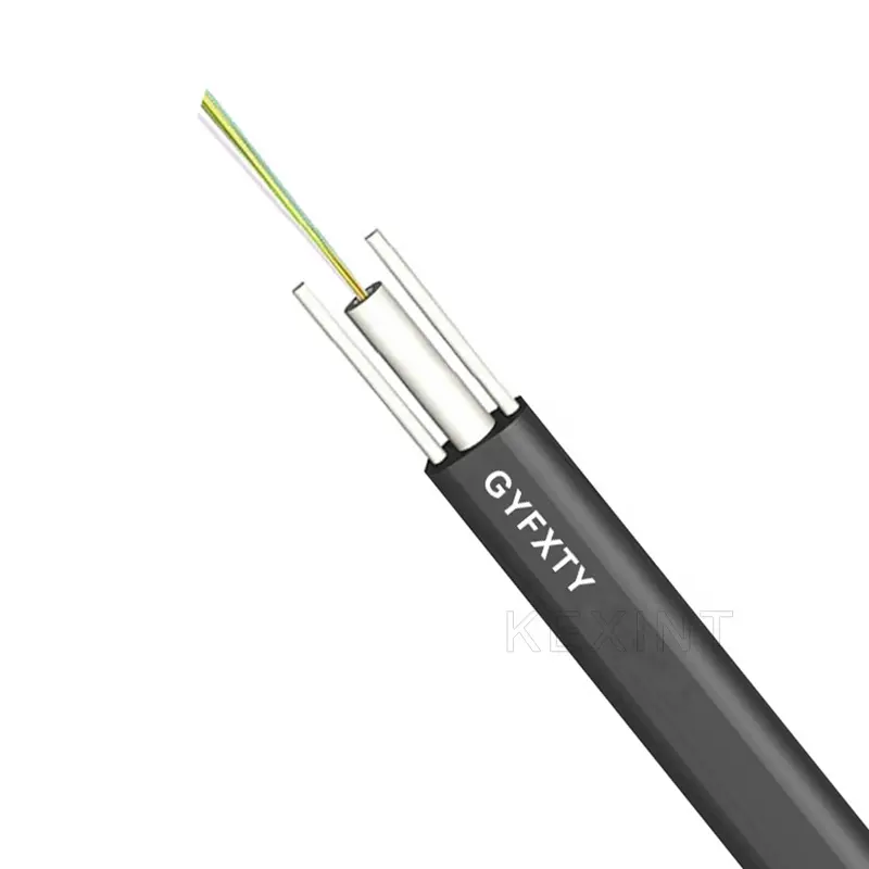 Cable de fibra óptica no blindado de tubo holgado central para exteriores GYFXTY 2 4 8 12 24 núcleos