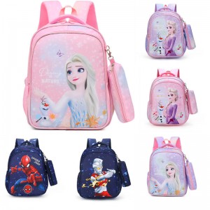 Bag ng Pambata na Malaking Kapasidad na Backpack Frozen Princess Bag XY6732