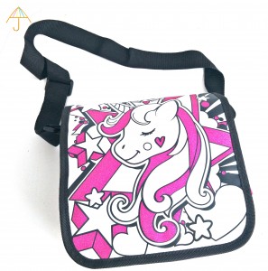 Factory Custom Kids DIY Drawing Bag Unicorn Glitter Messenger Bag Handtaschen