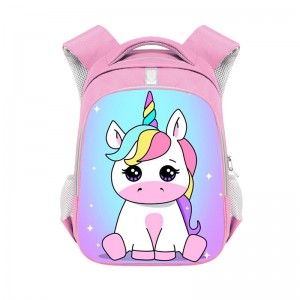 Lielas ietilpības mugursoma Pink Girl Rainbow Unicorn