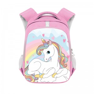 Τσάντα πλάτης μεγάλης χωρητικότητας Pink Girl Rainbow Unicorn