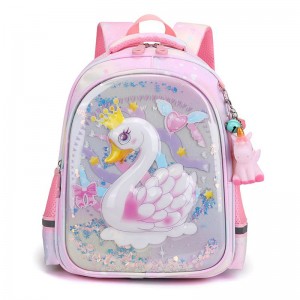 Backpack tat-tfal Pink Cute Little Swan Unicorn XY6706