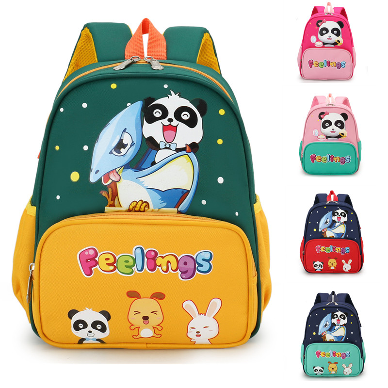 ළමා කාටූන් බැක්පැක් බාලාංශ පාසල් බෑගය Anime Panda Backpack XY6735