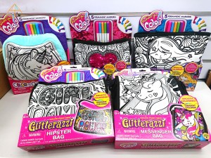 Fabrika Özel Çocuklar DIY Çizim Çantası Unicorn Glitter Messenger Çanta Çanta
