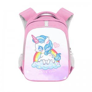 Pink Girl Rainbow Unicorn na Malaking Kapasidad na Backpack