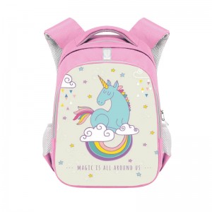 Gabar Pink Boorsada Qaanso-roobaadka Unicorn Large Capacity Backpack